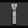 Modern Silver Semi Automatic Pistol With Suppressor And Textured Grip 3d model