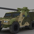 Camouflage Painted Military Tank Featuring Large Caliber Cannon Wheeled Armored Body And Roof Mounted Equipment