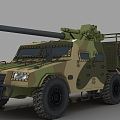 Howitzer 105 howitzer SH5 105mm vehicle-mounted howitzer 105mm vehicle-mounted gun domestic howitzer artillery anti-aircraft gun forced 3d model