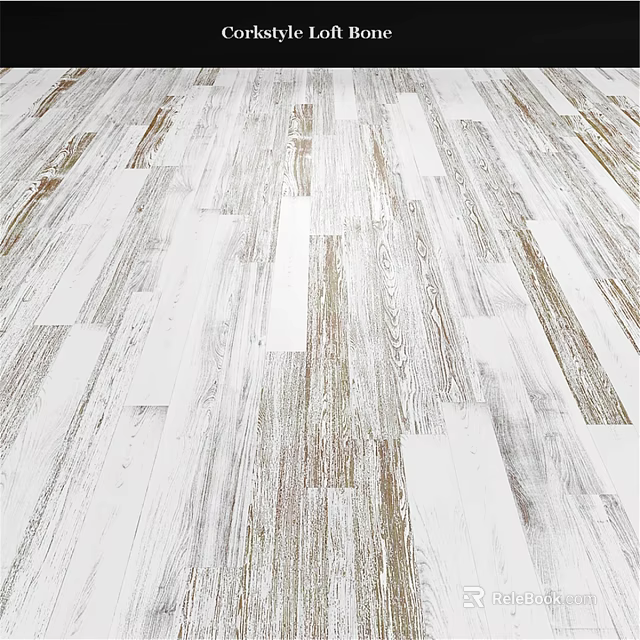 White And Light Brown Wooden Floor Interior With Natural Wood Grain Planks 3d model 