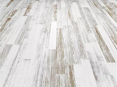 White And Light Brown Wooden Floor Interior With Natural Wood Grain Planks 3d model