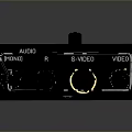 Black HDMI to AV Converter With HDMI Port RCA Ports And Input Output Labels