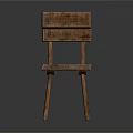Rustic Wooden Leisure Chair With Simple Design And Solid Wood Seat Backrest Frame