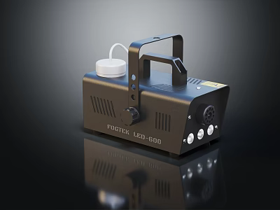 Fogger LED100 Commercial Equipment with LED Light Portable Handle and Control Buttons for Events 3d model