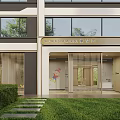 Modern Children's Health Center Exterior Design With Entrance And Landscaped Garden