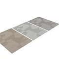 Modern Square Rug With Abstract Geometric Patterns And Textured Surface In Neutral Tones 3d model