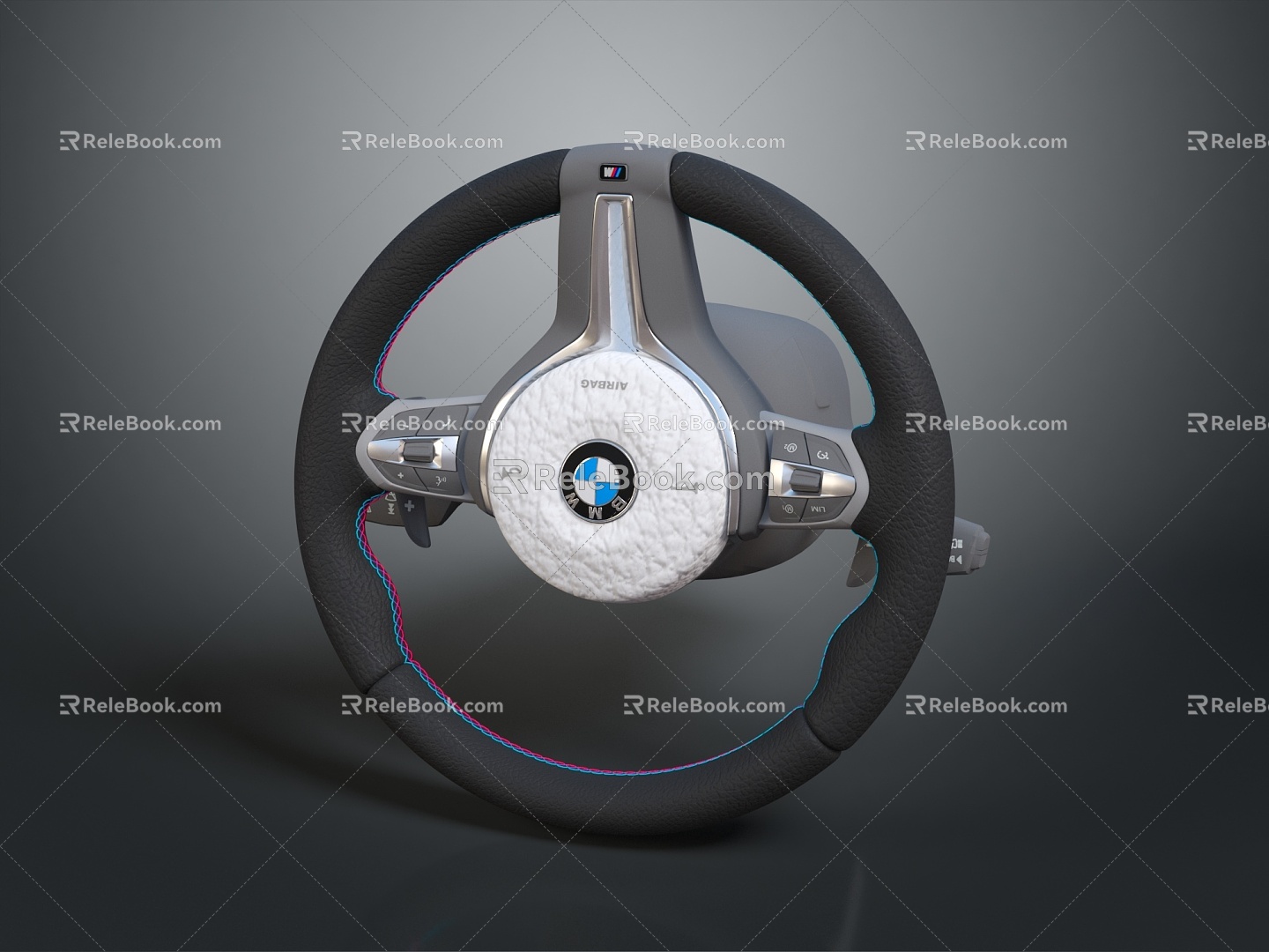 Hyundai steering wheel car steering wheel auto parts 3d model