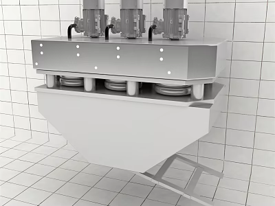 Heavy Duty Industrial Equipment With Multiple Motors And Stainless Steel Structure 3d model