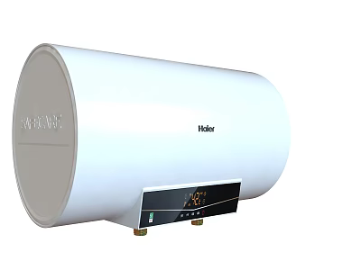 Haier White Electric Water Heater As Domestic Appliance With Digital Temperature 3d model