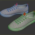Light Gray Casual Fabric Shoes With Red Accents And White Soles