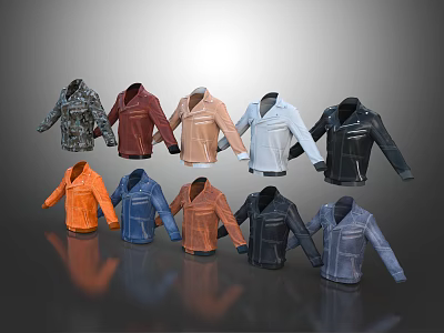 Trendy Jackets in Various Colors and Stylish Designs for Modern Outfits 3d model