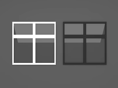 General purpose plastic steel window black and white casement plastic steel window broken bridge aluminum alloy window 3d model