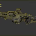 Modern sci-fi rifle sci-fi sniper rifle laser pulse gun pulse gun 3d model