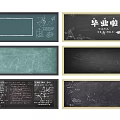 Decorative Chalkboard Hanging Ornaments With Hand Drawn Patterns And Graduation Theme Designs