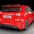 Red Mercedes Benz Car With Sporty Front And Stylish Details