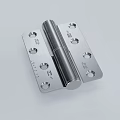 Stainless Steel Door Hinge With Mounting Holes And Engraved Details
