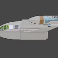 Futuristic Defiant Spaceship Concept With MIL1801 Label And Aerodynamic Design
