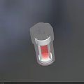 Gray Exterior Vacuum Flask With Red Liquid Inside Secure Lid And Thermal Insulation