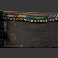 Handcrafted Genuine Leather Belt Featuring Colorful Embroidery Geometric Patterns And Metal Buckles