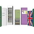 Colorful Refrigerators and Freezers with Different Styles Various Colors and Union Jack Design