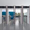 Modern station temperature measuring door security door 3d model