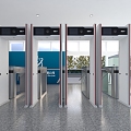 Modern station temperature measuring door security door 3d model