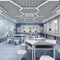 Modern Classroom Maker Classroom 3d model