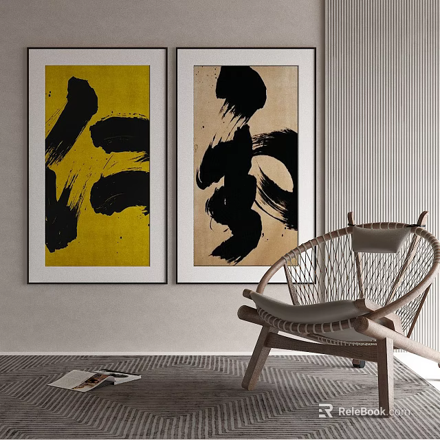 Modern Open Kitchen Interior Design With Island Counter And Appliances 3d model