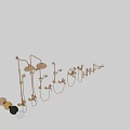 Shower Faucet Components With Rainfall Head Handheld Sprayer And Taps Brass Finish Modern Bathroom Fixtures