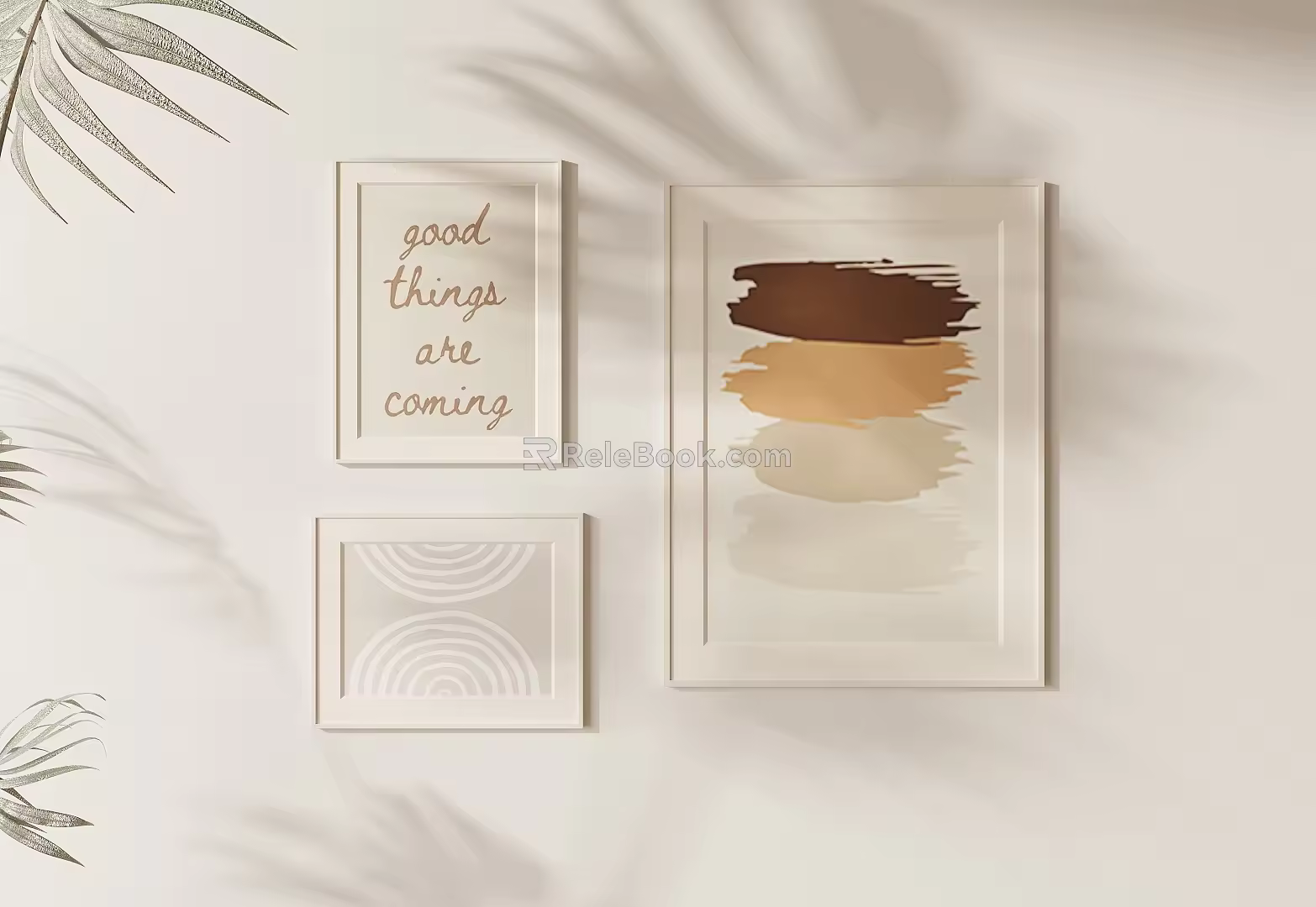 Combination Hanging Painting Abstract Painting 3d model