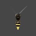 Game Movie Character Insect Design With Yellow Glowing Stripes Black Wings Luminous Eyes