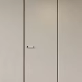 Light Beige Hinged Door With Sleek Design And Minimalist Metal Handle