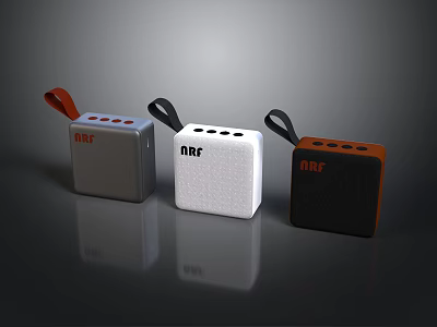 MAF Brand Portable Electronic Devices With Three Color Options And Lanyard Straps 3d model