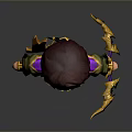 Cartoon Man Wearing Green And Purple Outfit With Gold Decorations Brown Hair And Gold Headpiece