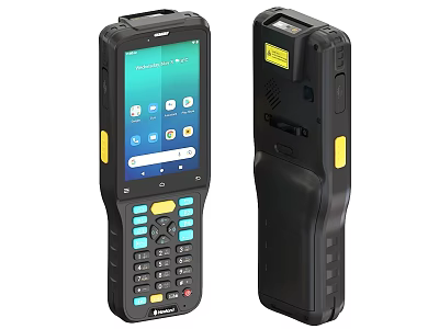 Handheld Office Electronics Data Terminal With Touchscreen Scanner And Keypad 3d model