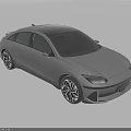 Gray Modern Sedan with Black Roof Sleek Exterior Multi Spoke Wheels and LED Headlights