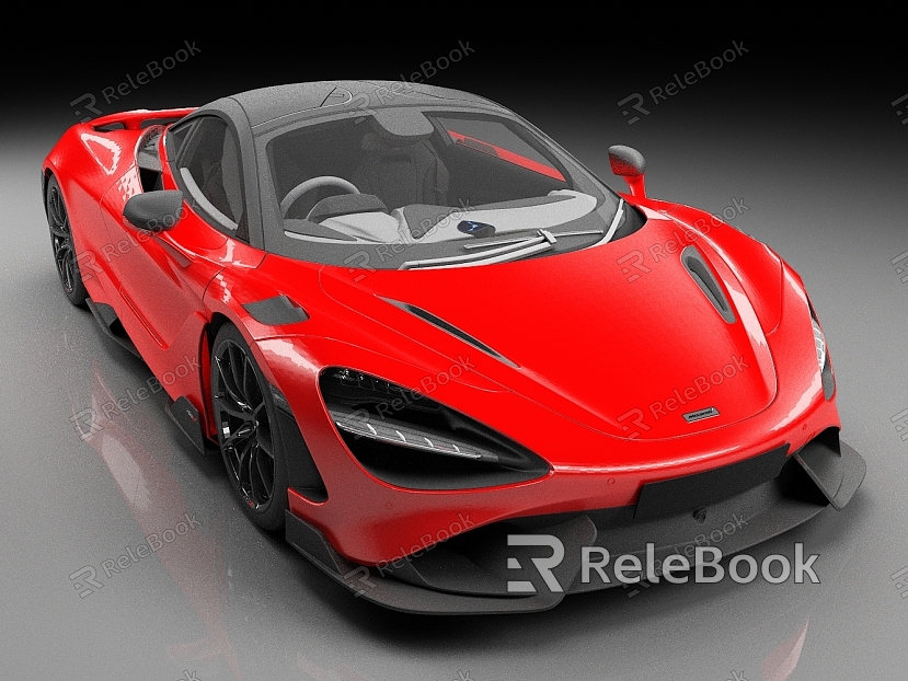 McLaren 765lt supercar luxury car racing car model