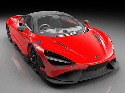 McLaren 765lt supercar luxury car racing car 3d model