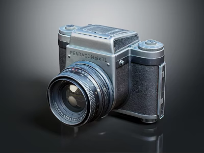 Vintage ENTACONFORT Camera With Metal Body And Classic Lens As Electronic Device 3d model