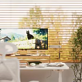 Modern Home Office Workspace With White Standing Desk Ergonomic Chair Monitor Laptop And Green Plants