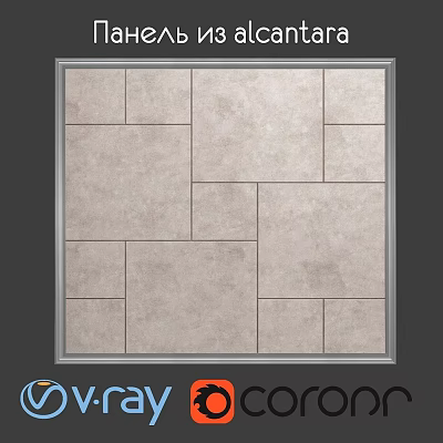 Gray Tile Component Panel With Mosaic Pattern Design For Wall Decoration And Modern Interiors 3d model