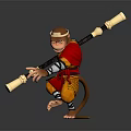Modern Game Character Goku Monkey Sun Wukong Monkey 3d model