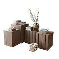 Modern solid wood side table corner table 3d model