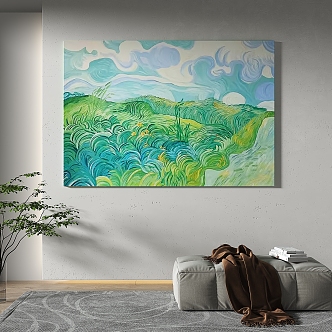 Simple abstract decorative painting 3d model