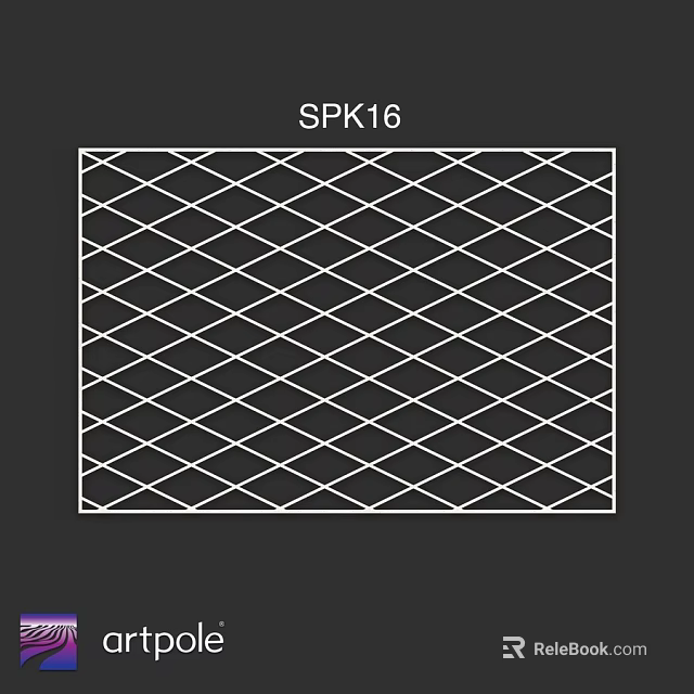 SPK16 Reinforced Component with Diamond Grid Design for Structural Applications 3d model 