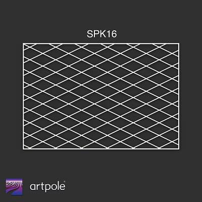 SPK16 Reinforced Component with Diamond Grid Design for Structural Applications 3d model