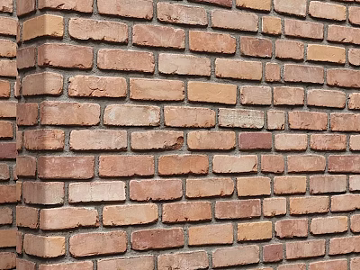 Rustic Red Brick Wall Construction With Natural Texture And Classic Design 3d model