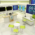 Modern Business Hall Telecom Business Booth 3d model