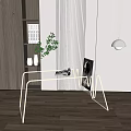 Modern Transparent Glass Coffee Table With Metal Frame In Minimalist Living Room