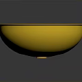 Golden Round Bowl Design As Practical Household Item For Daily Use